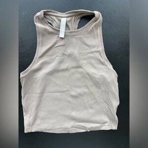 SIGNATURE RIB CROP TANK - Athleta - Tan